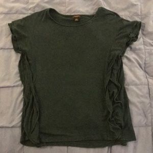 Ann Taylor Emerald Green Flutter Sleeve Top - S
